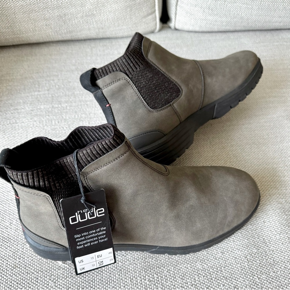 Hey Dude Men's Gray Chelsea Boots